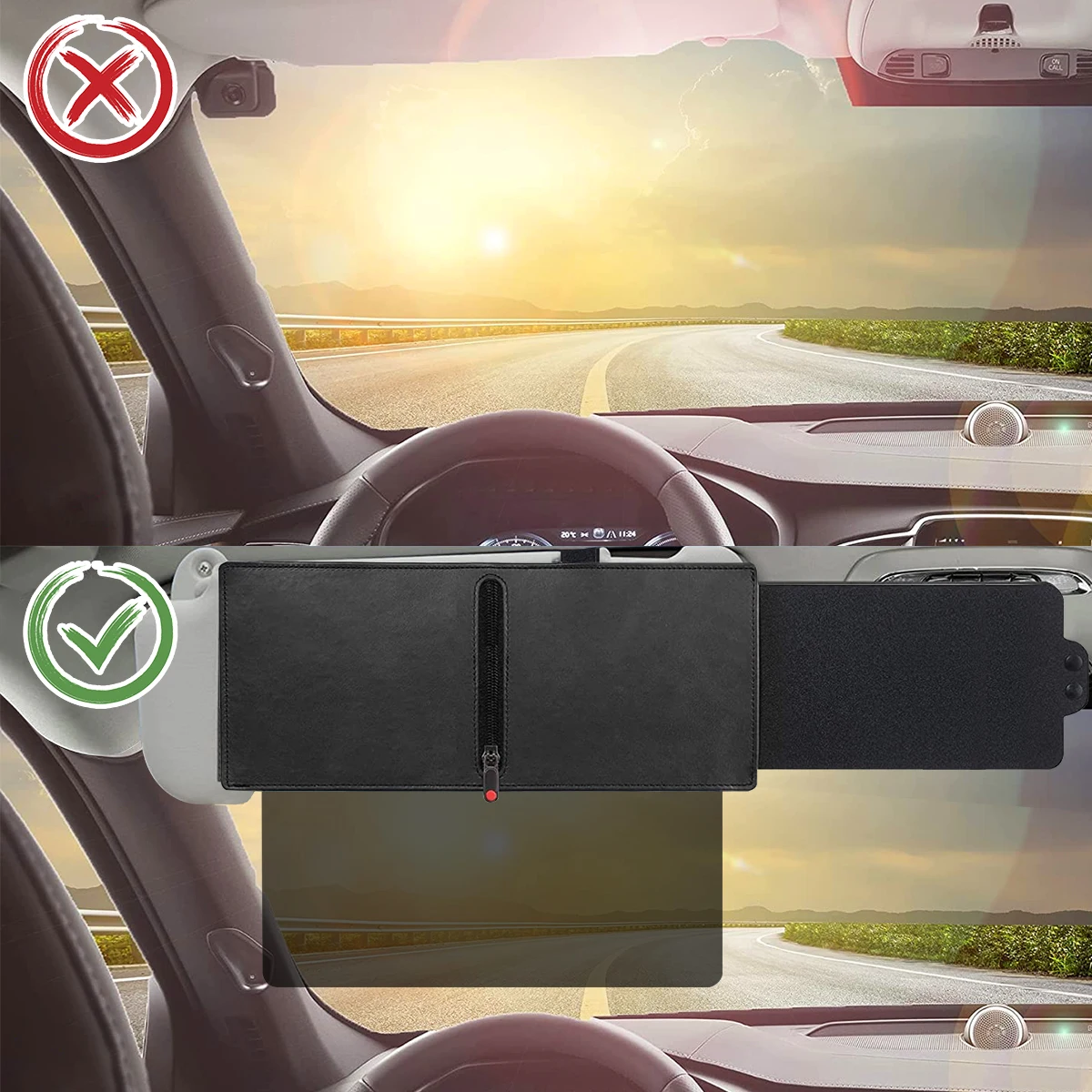 Anti-glare Car Sun Visor Extender Sun Blocker Car Window UV Ray Blocker Sunshade Plate Adjustable Interior Automotive Accessorie