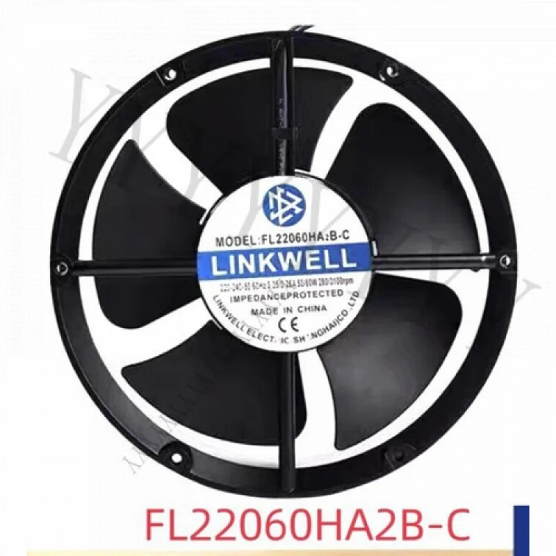 

Y+LINKWELL FL22060HA2B-C AC220-240V 50/60W Cabinet Cooling Fan