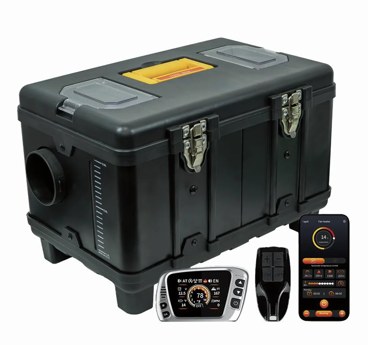 

8KW Diesel Air Heater 12V/24V/110-240V LCD For Bluetooth With Altitude Mode New Parking Heater For Car RV Tent TB10 Toolbox