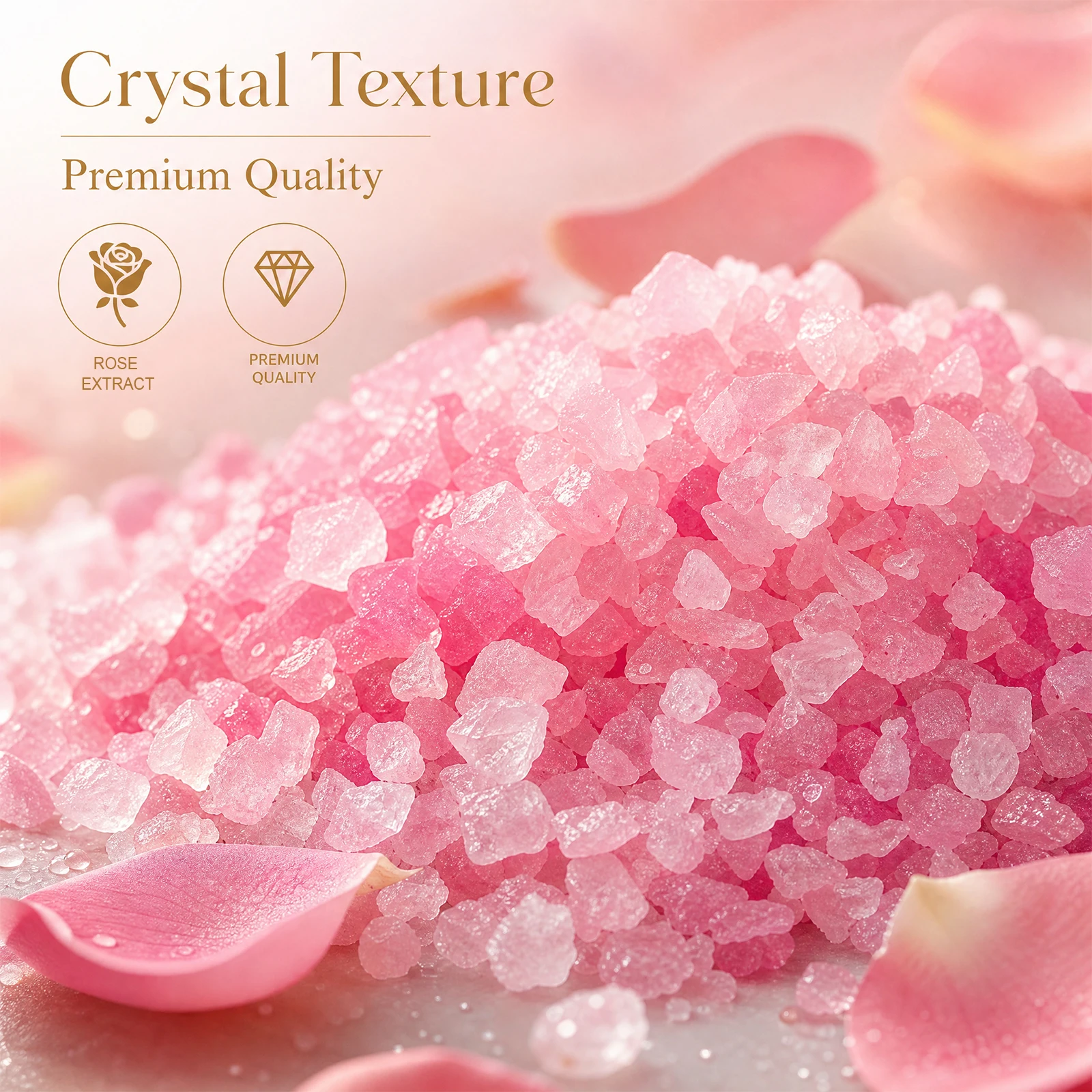 Rose Bath Salt Portable Edition，Relaxing & Refreshing Bath Salts for Mom and Dad，Take a Bath, Soak Your Feet，With Essential Oil，