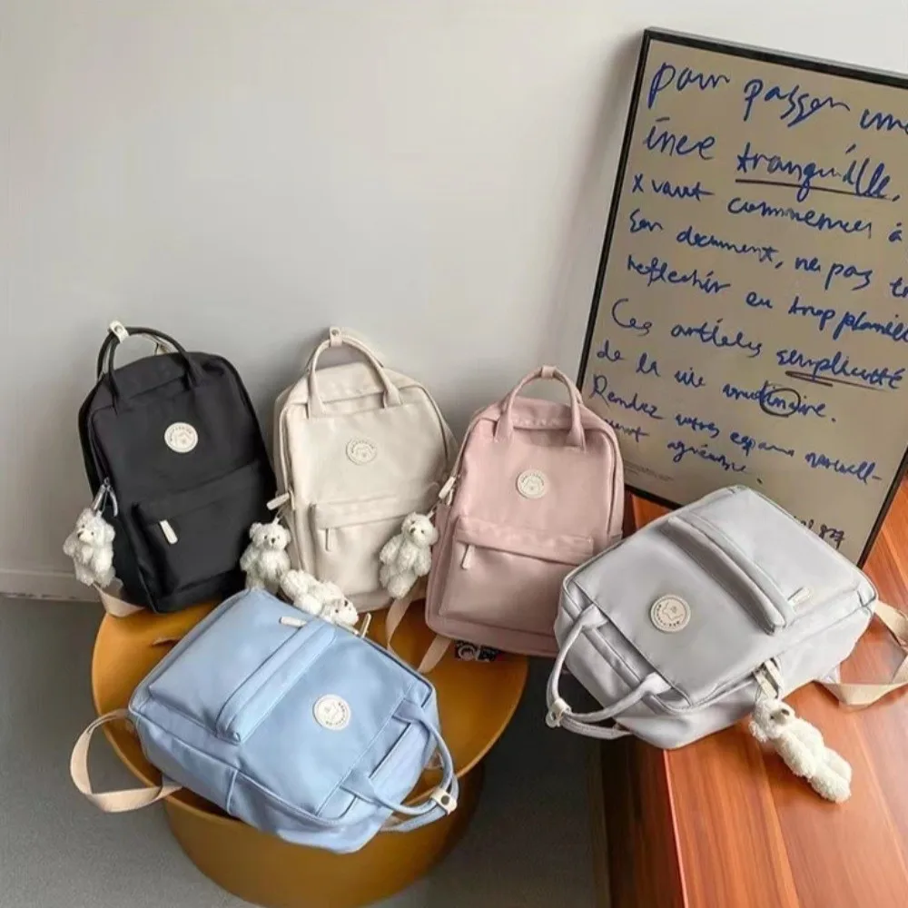 zaino-studentesco-grande-capacita-in-nylon-multi-tasca-borsa-scolastica-per-ragazze-con-cerniera-spazioso-con-ciondolo-zaino-per-adolescenti