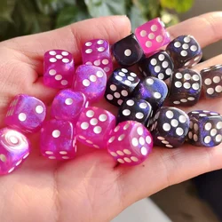 D6 6 Faces Dice Dices for Casino Table Game 1.2cm Round Dice Dazzling Colours Transparent Dice For Beer Warhammer Game