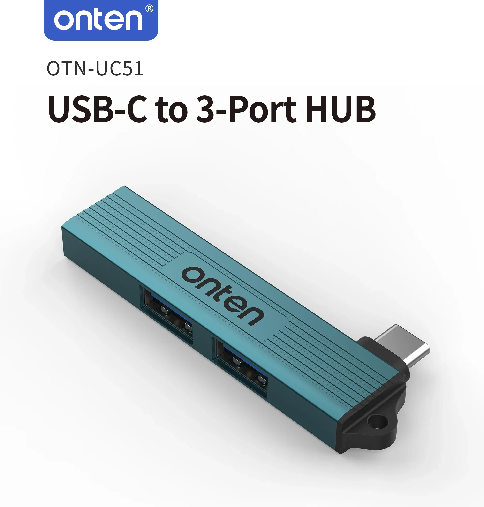 ONTEN Original OTN-UC51 TYPE C USB-C to 3-Port USB-A HUB