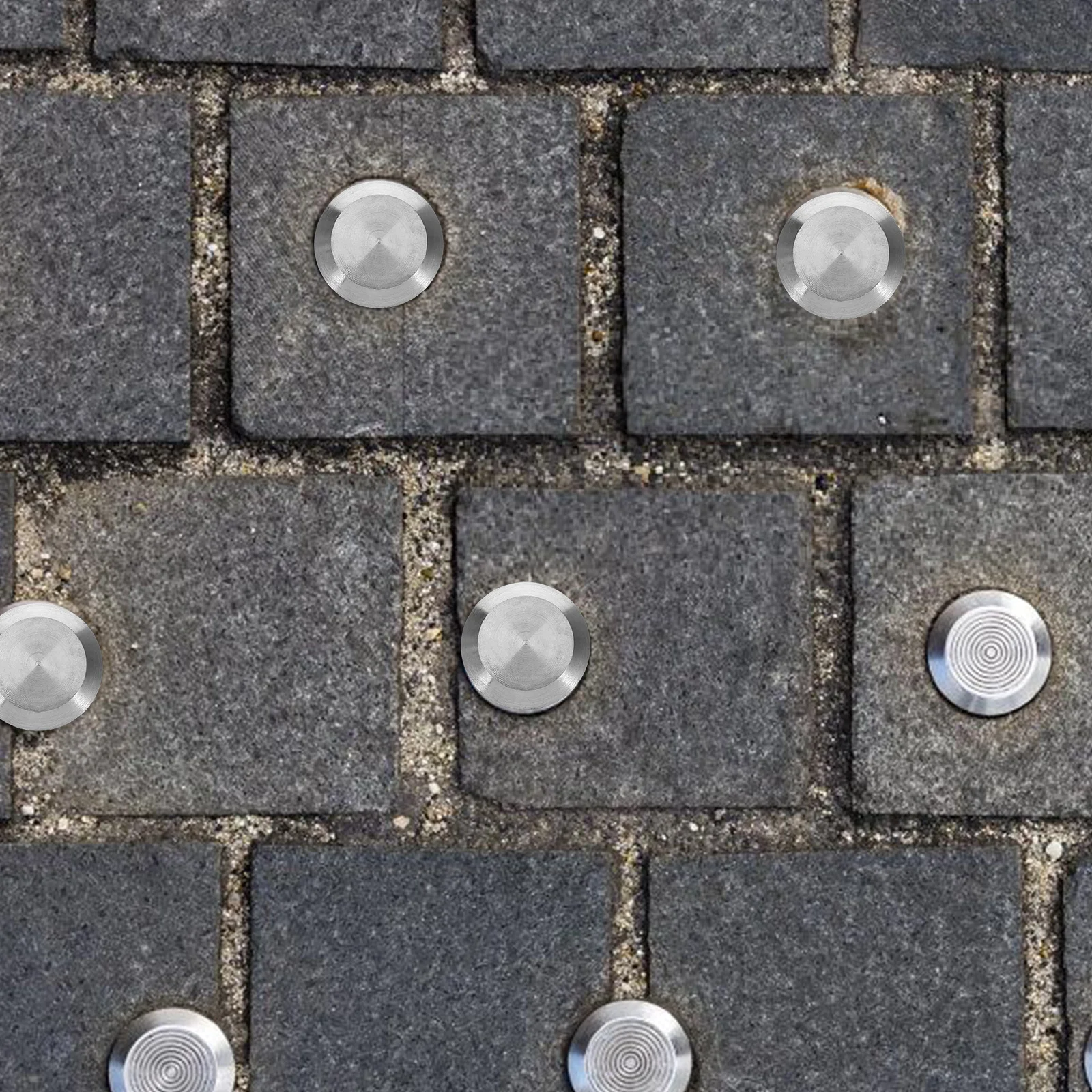 

10pcs Blind Road Nail Tactile Paving Stud 304 Stainless Steel Safety Marker for Subway Airport Pathway Sidewalk Guide Non Slip