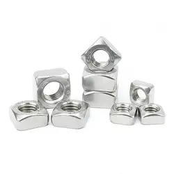 5-50 tuercas cuadradas de acero inoxidable A2 M3 M4 M5 M6 M8 M10 M12 Din557