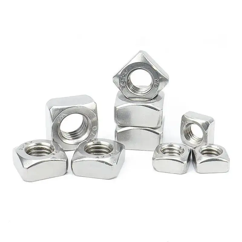304 A2 Stainless Steel M3 M4 M5 M6 M8 M10 M12 Square Nuts Din557
