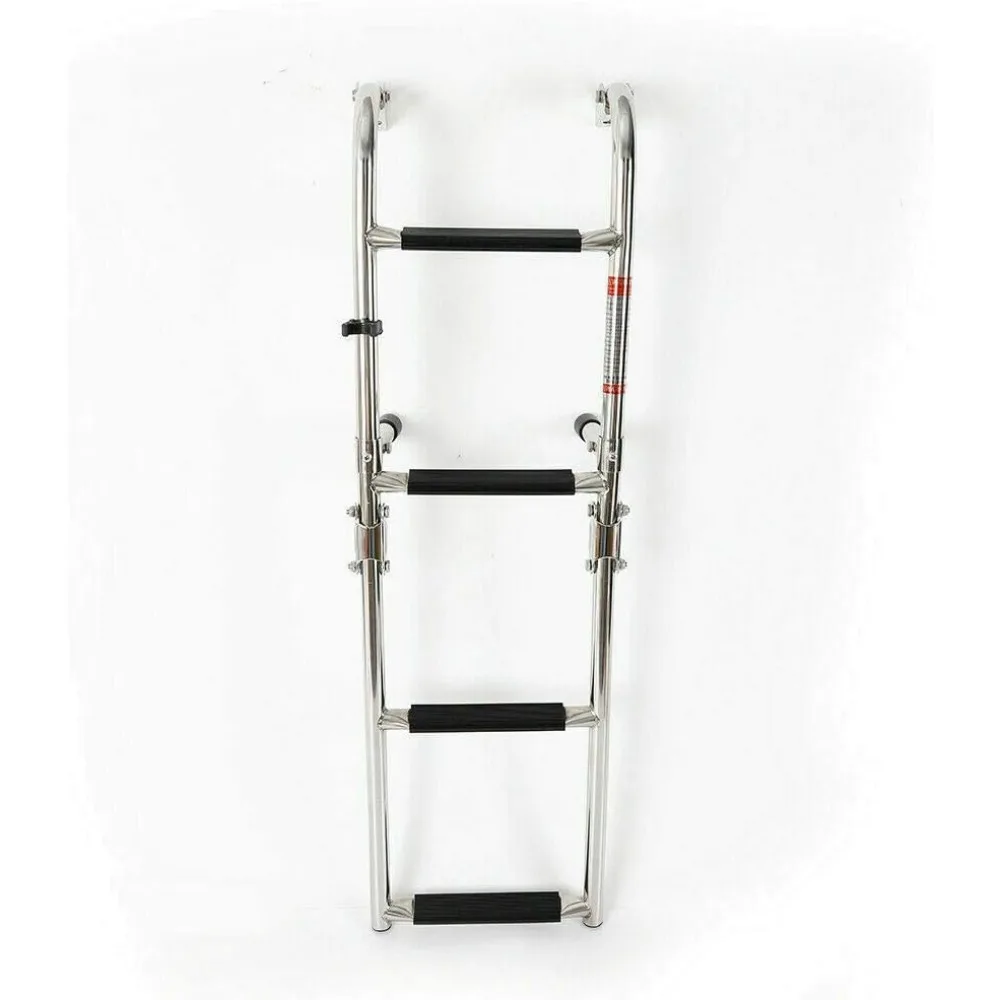 Foldable Stainless Steel Ladder 2 + 2 Steps Detachable Ladder Portable Yacht-boat Telescopic Ladder Used for Swimming Platforms