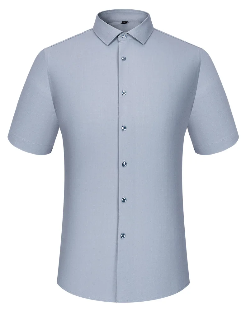 10XL يناسب 126 كجم مشروط الحرير الأبيض قميص الرجال بأكمام طويلة الأعمال عادية قصيرة الأكمام قميص رجالي حجم كبير وطويل القامة سهلة الرعاية