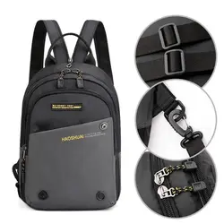 Nylon Men Small Backpack Multipurpose Daypack Knapsack Chest Bags Lightweight Fashion Rucksack