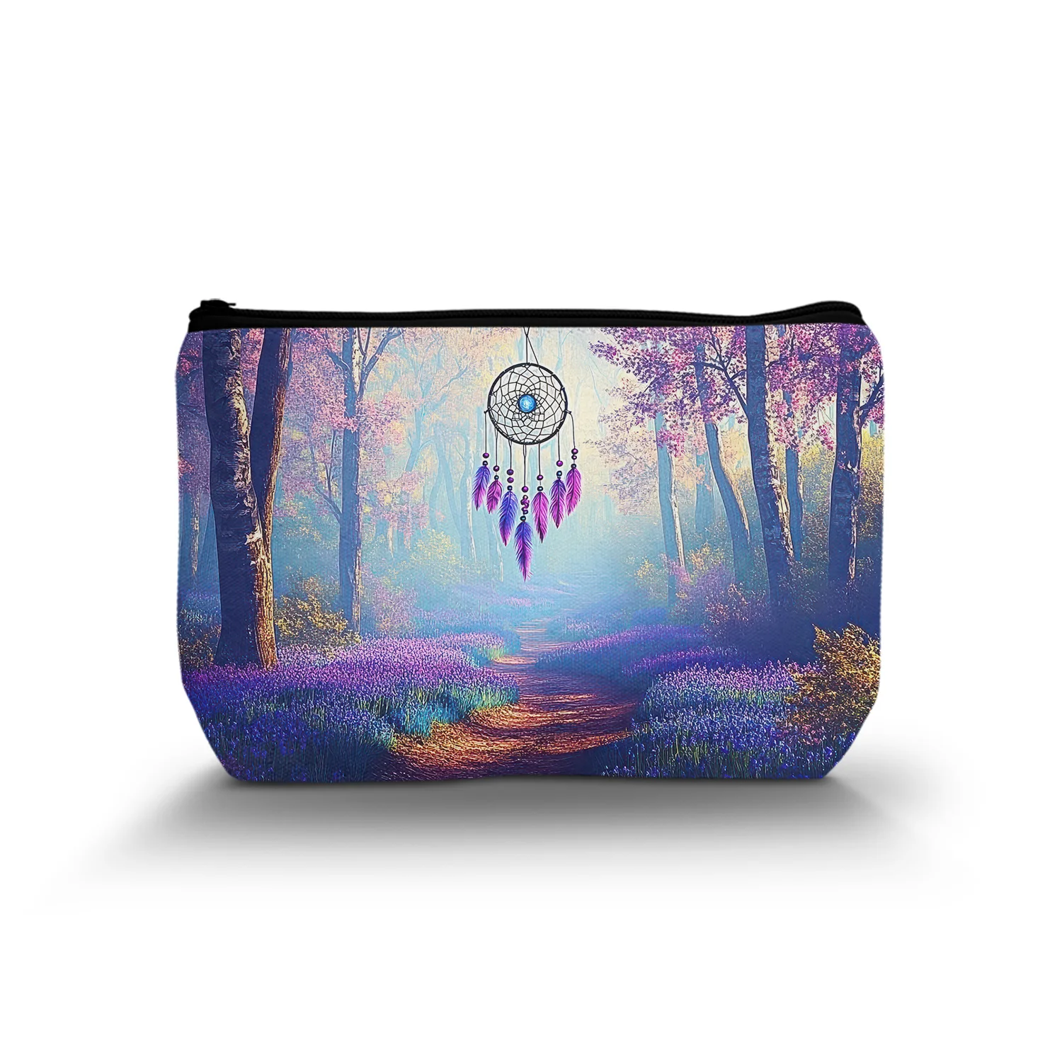 1Pc Wonderful Forest Dream Catcher Cosmetic Bag Is Suitable For Birthday Graduation Gifts For Female Friends 8.66X5.51Inch