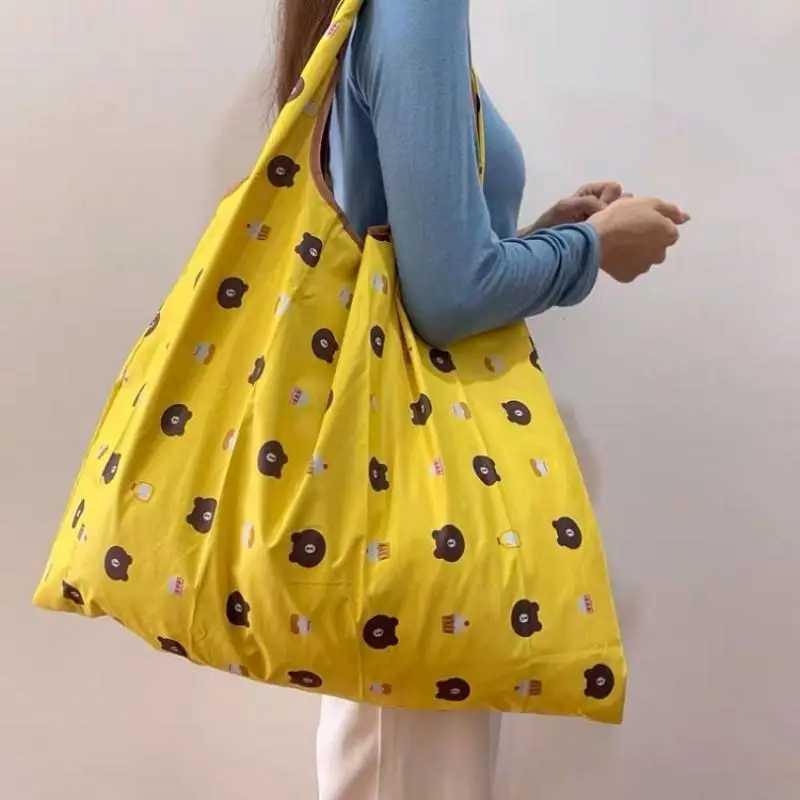 

2024 New Fashion Woman Large Environmental Protection Bag Foldable Portable Lightweight Environmental Protection Bag Handbag