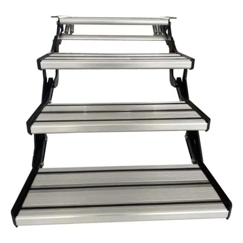 Caravan RV Motorhome Accessories Parts Aluminum Three-layer Manual Folding Step view 3