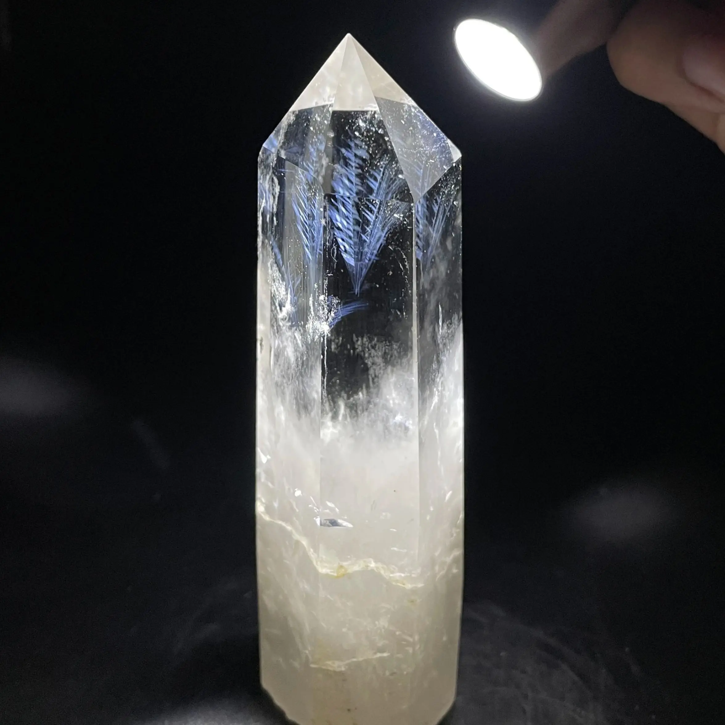 

Natural Stone Angel Wings Clear Quartz Tower Home Decoration Rock White Crystal Wand Point Rough Polished Obelisk Healing