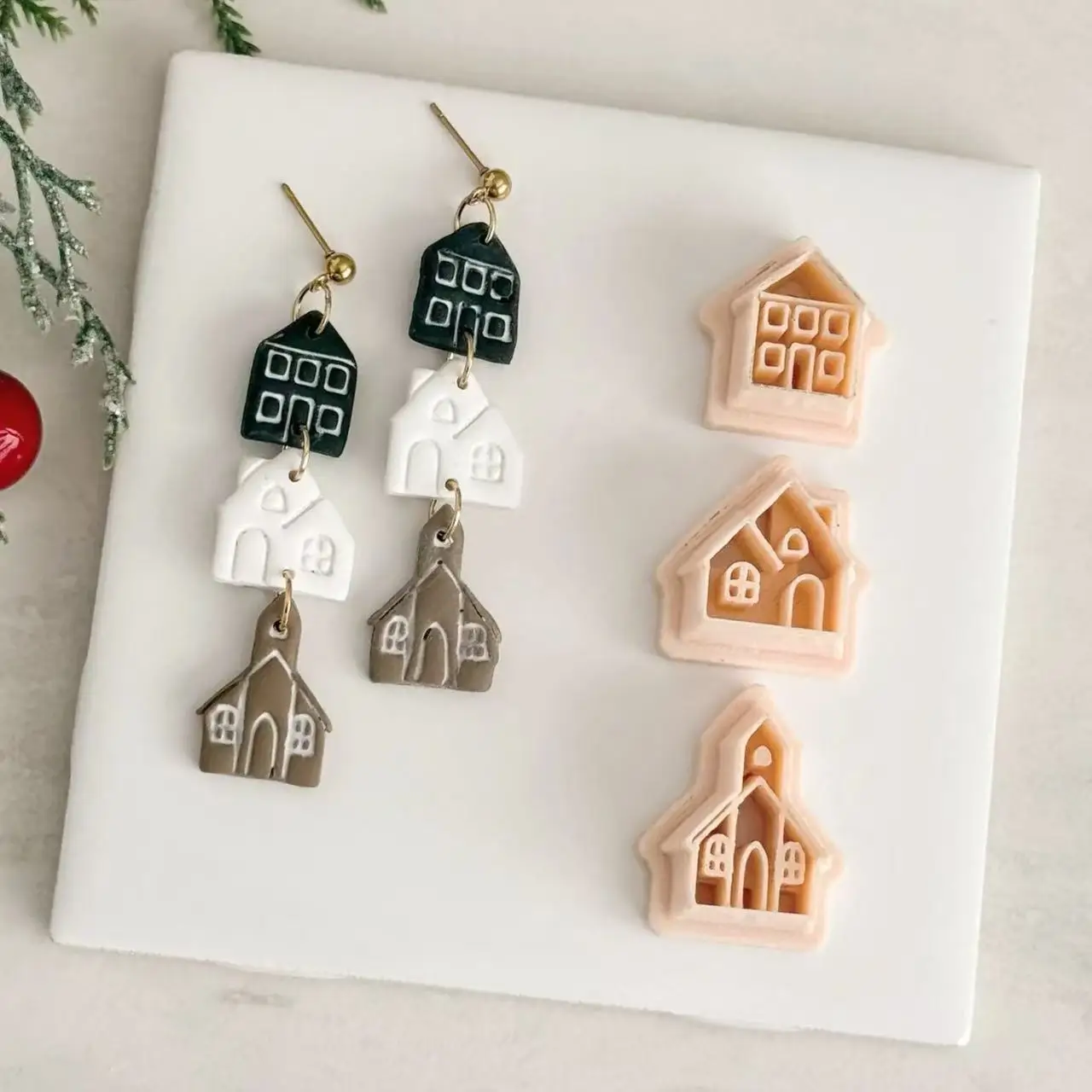 Christmas Tree Polymer Clay Cutters | Christmas Clay Cutter | Winter Clay Cutter | Polymer Clay Cutter for Earring Making | Ho - view 4