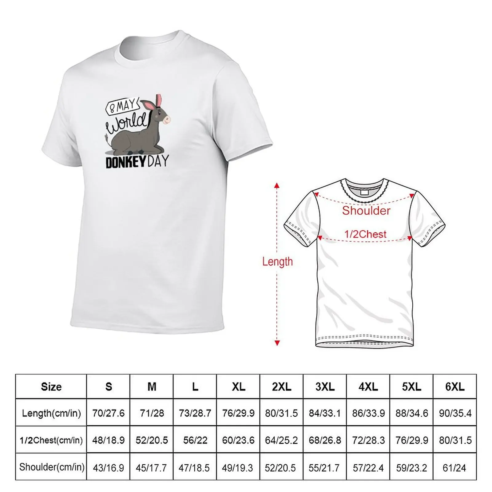 8 May World Donkey Day - Wacky Holidays T-Shirt essential t shirt black cotton t-shirt plain for man package T-Shirt