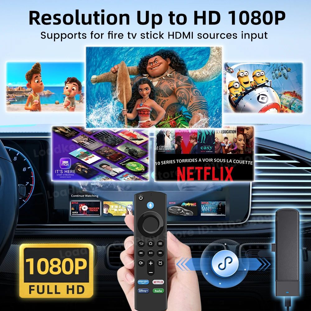 Carlinkit FireDrive Link تحويل CarPlay السلكي إلى HDMI لـ Fire TV Stick Streaming Car Entertainment Solution إعداد سريع وسهل #3