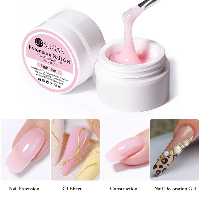 UR SUIKER 15 ml Extension Nail Gel Set UV Building Ombre Nagels Camouflage Quick Extension Gel Uitgebreide Nagels Art Gel Kits manicure