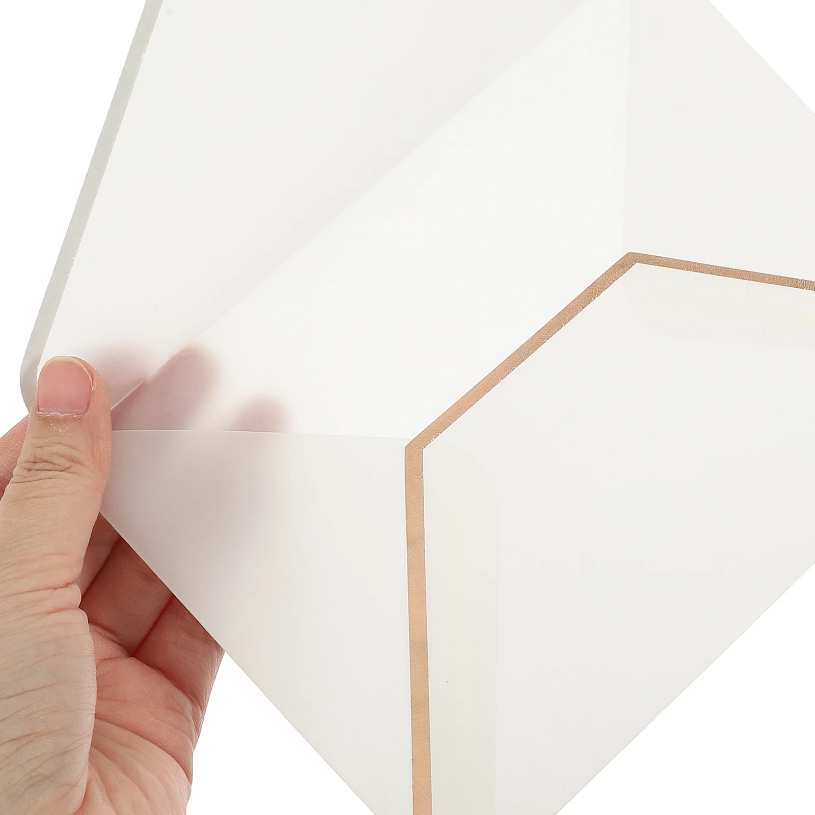 

10Pcs Blank Tracing Paper Envelopes for Invitation Cards Foil Finish Smooth Surface Envelopes for Birthday