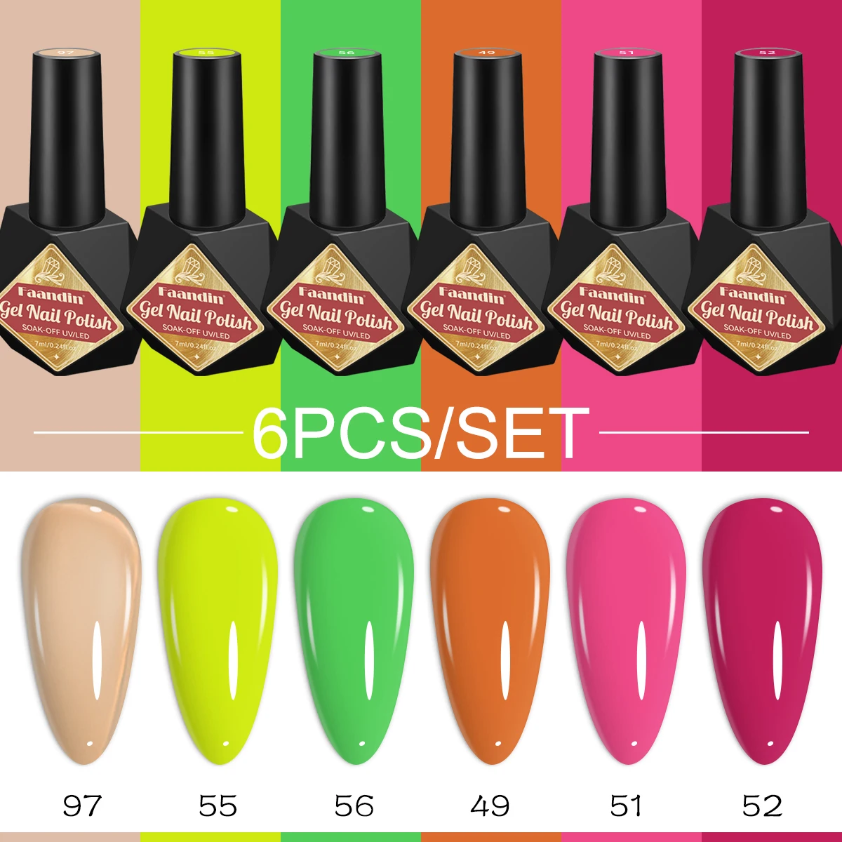 6 قطع/مجموعة فانين 0. عبوة 24*6، مجموعة طلاء أظافر جل بلون موحد، تصميم زجاجة أنيق، ألوان غنية، مجموعات ألوان كلاسيكية، سهلة الاستخدام وغير قابلة للتلاشي، مناسبة لعشاق الأظافر في المنزل، منتج أساسي لصالونات التجميلات الأظافر، طلاء أظافر جل احترافي #6