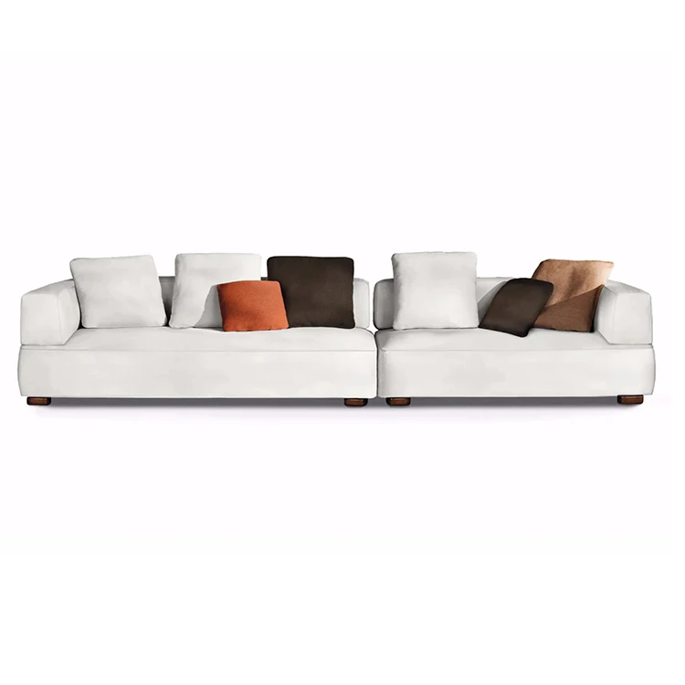 #French Modern Simple Style Fabric Wooden Frame Creative Sofa Combination Hotel Villa Reception Hall Art Room Modular Sofa