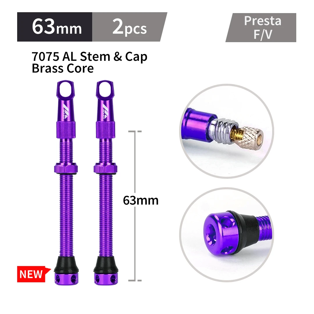 MANA 1 Paar Fiets Presta Ventiel 40/53/63/78/100mm 7075 Aluminium Voor Tubeless Road/MTB/Gravel Bike-ELITEWHEELS Ventiel