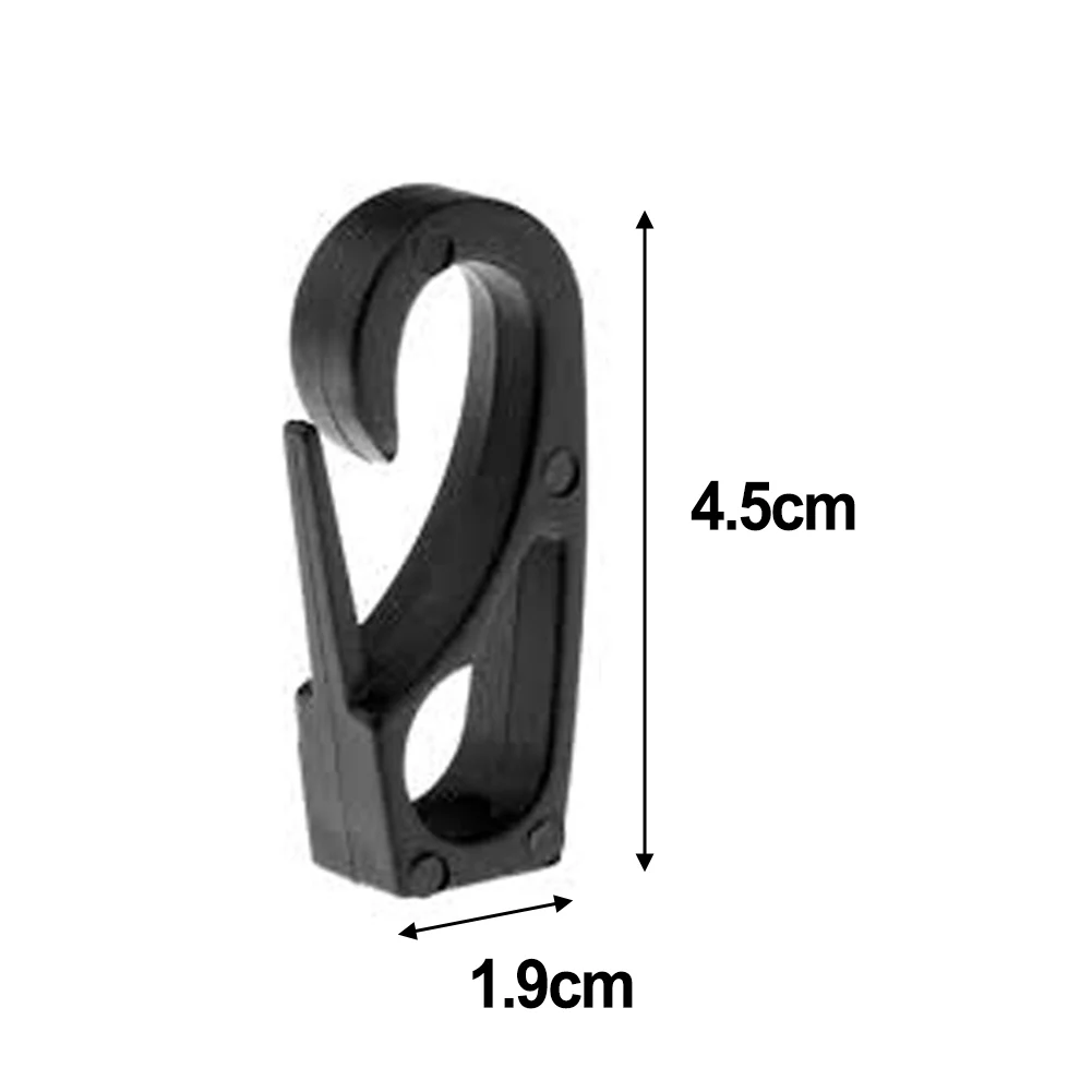 Lashing Hooks Bungee Cord Buckle Easy Installation Enhanced Performance Setup High Tenacity Nylon Material 4.5*1.9cm For Canoes