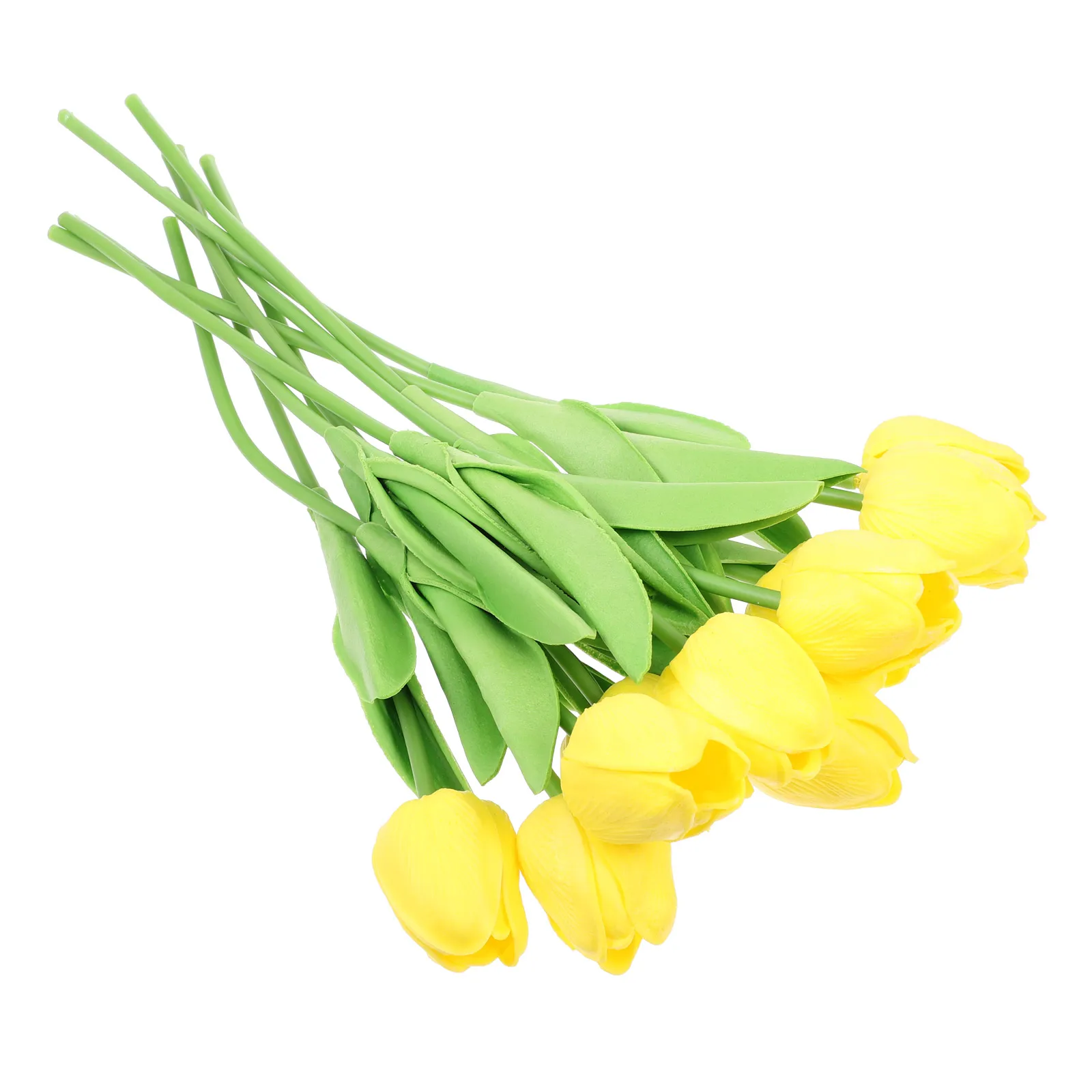 

10 Pcs Artificial Tulip Home Decor Wedding Centerpieces Yellow Fake Flowers Party Table Photography Prop Refined Flower