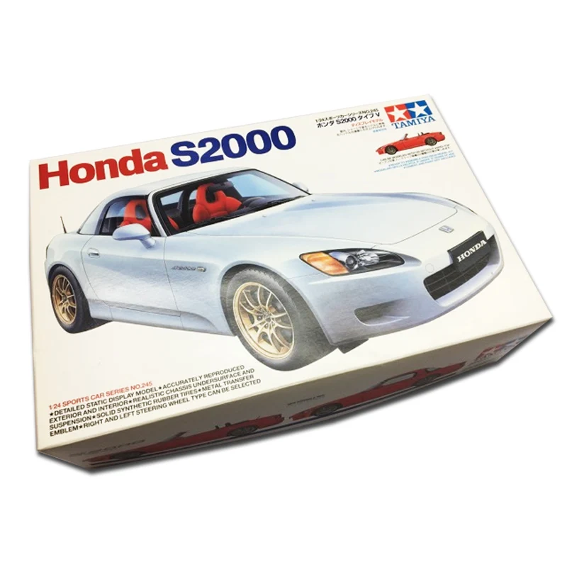 Tamiya 24245 static assembled car model 1:24 scale For 50th anniversary of Honda S2000 sports car model kit