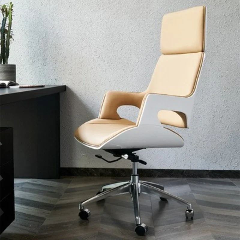 كرسي مكتب مريح وبسيط بتصميم عصري وعجلات فاخرة خفيفة كرسي ألعاب للتأمل قابل للدوران لتزيين الأثاث