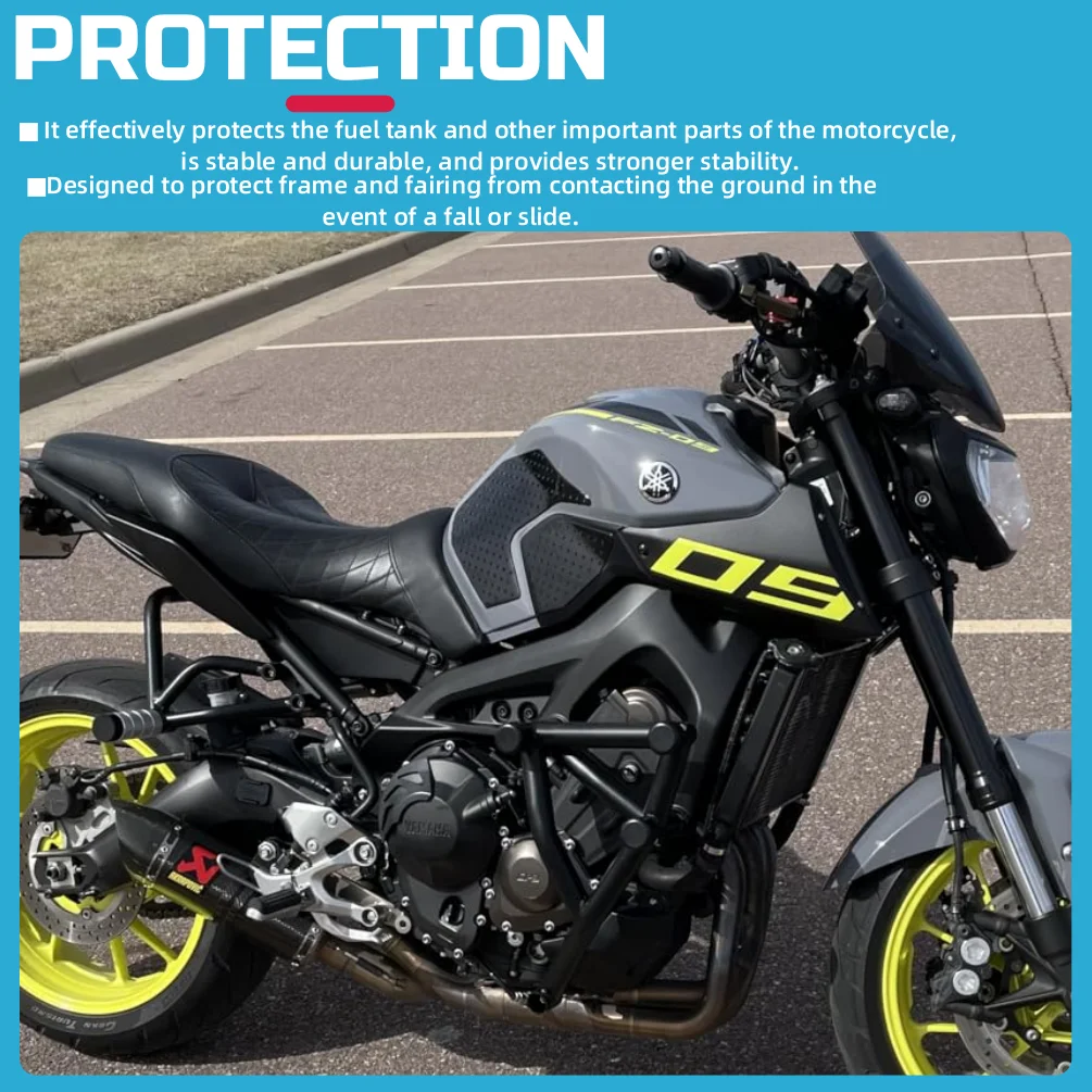 For MT 09 MT09 Stunt Subcage Rear Passenger Peg Protector Crash Bar For Yamaha MT-09 FZ-09 FZ09 2013-2020 Motorcycle Accessories