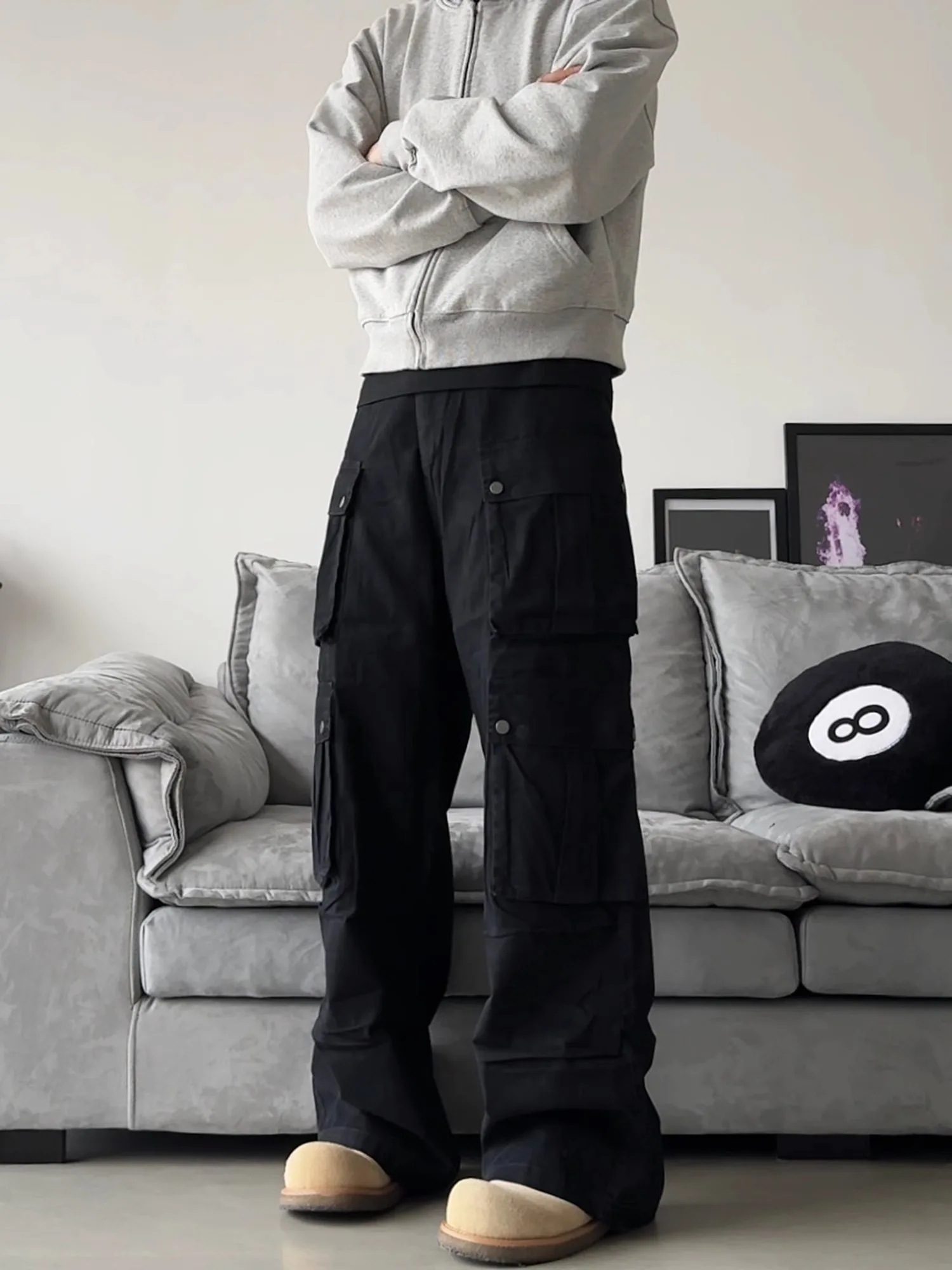 

Брюки Cleanfit в американском ретро-стиле, свободные, прямые, рабочие, молодежные, стильные, длинные