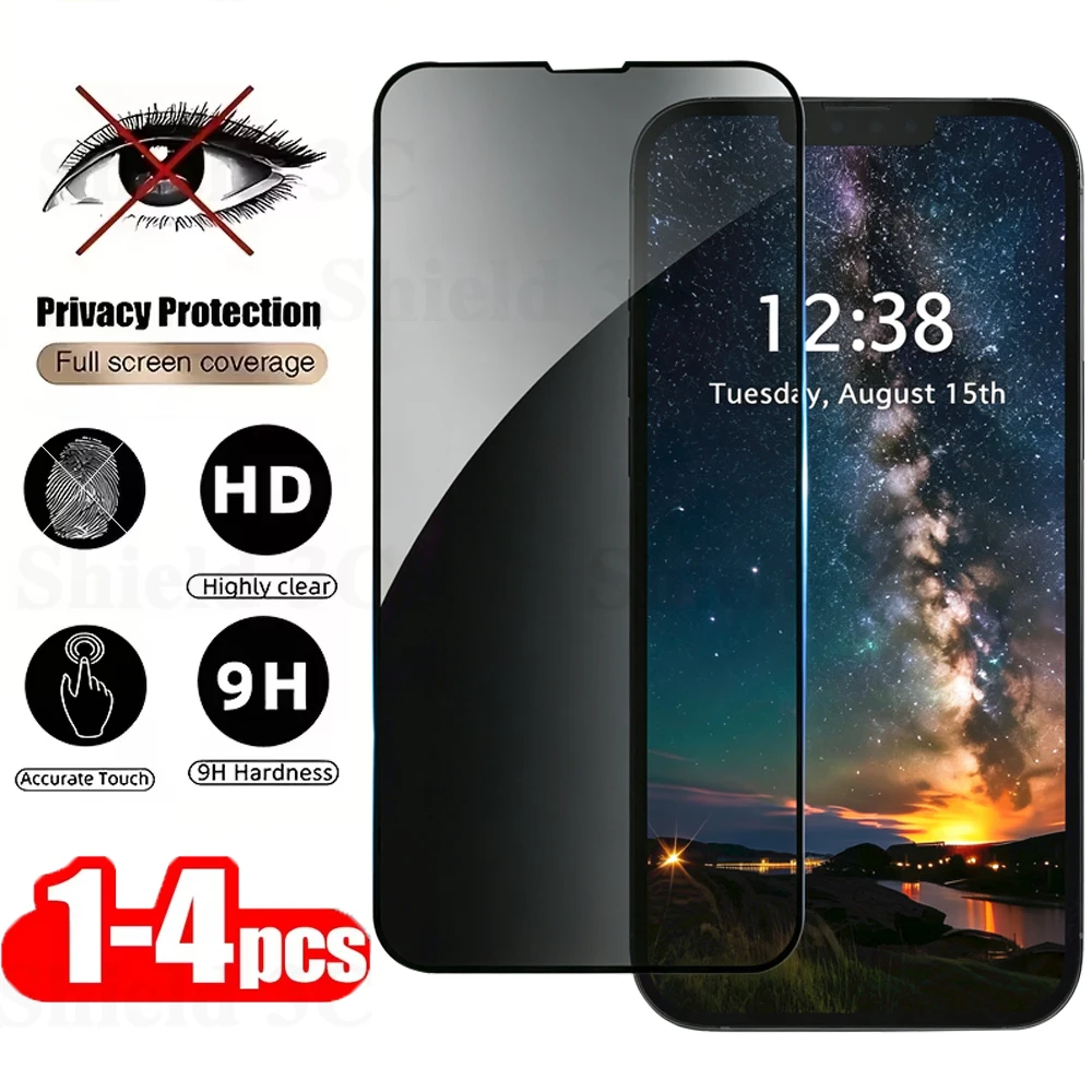 1-4PCS Full Cover Anti Spy Screen Protector For Samsung A57 A56 A55 A54 A53 A37 A36 A34 A27 A17 A15 A14 A13 A07 S24 S23 FE Film