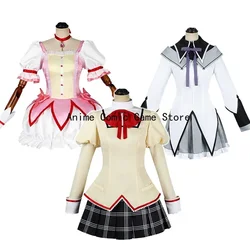 In Stock Kaname Madoka Akemi Homura Cosplay Combats Anime Puella Magi Magica School Uniforms Halloween Party Outfits for Women