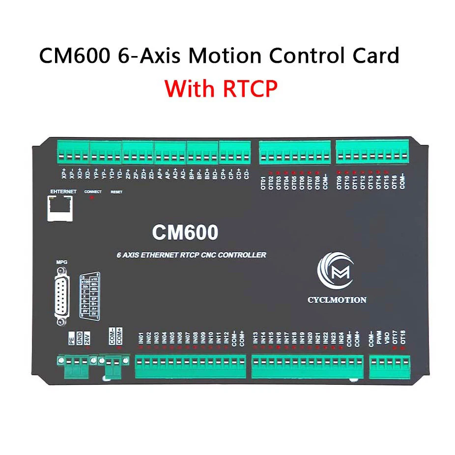 Newly CNC Engraving Machine Control Card Cyclmotion Supports 6axis RTCP 3D Simulation Processing Trajectory,Real-Time Tool Path