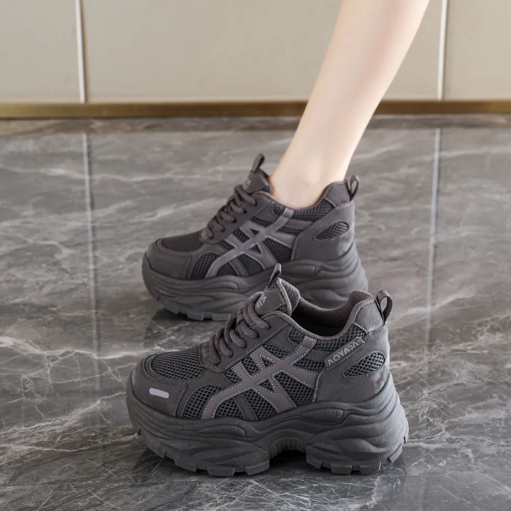 ​2026 New Women's Clunky Sneakers Height Increasing Thick Sole Breathable Mesh Summer Athleisure Shoes​ Fashion Footwear