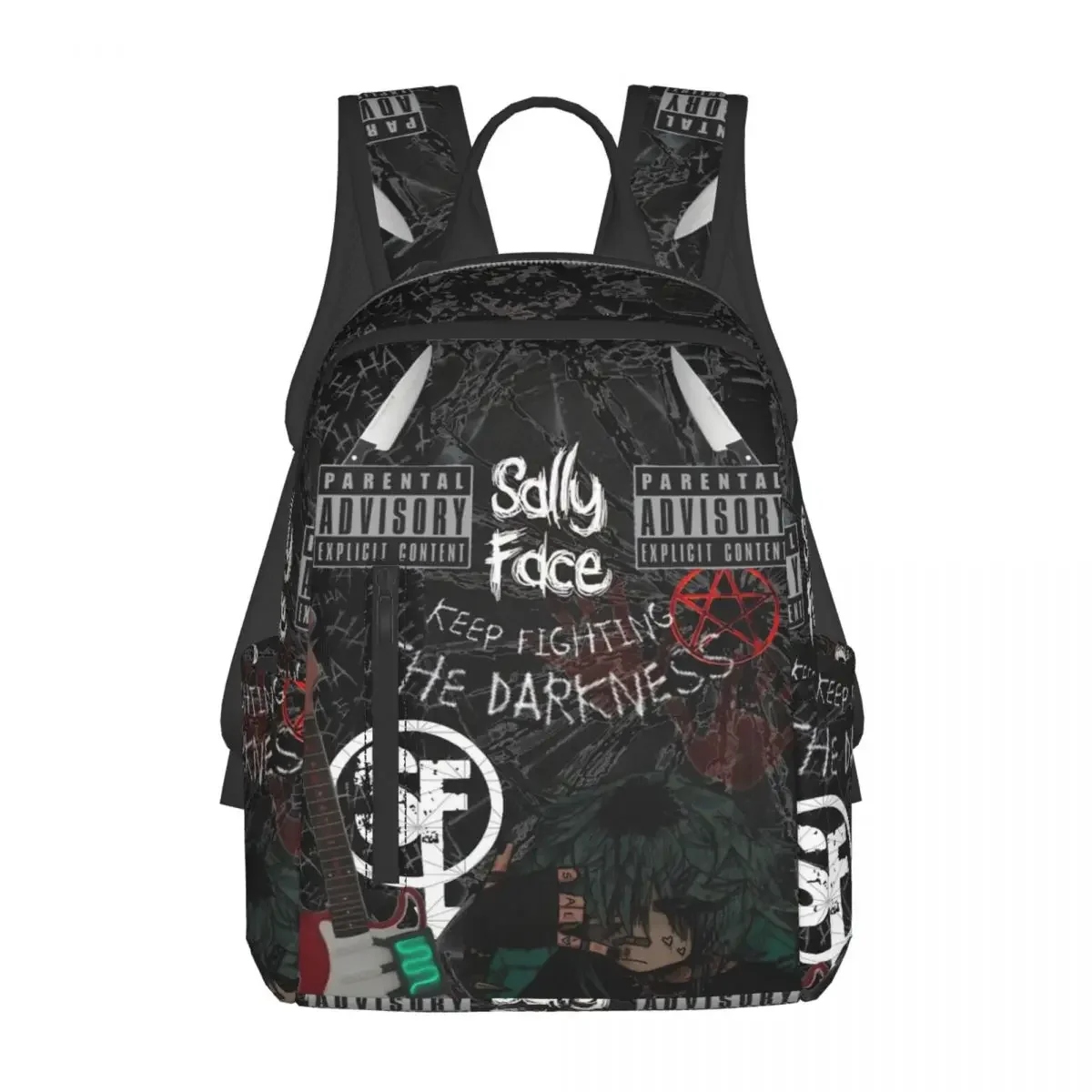 

Sally Face Game Anime SF Horror Sal Fisher Backpack Daypack Large Capacity Children BookBag School Bag for Men Women