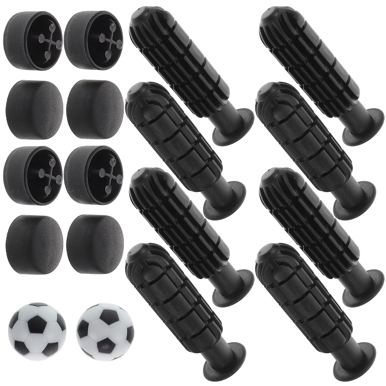 

1 Set Of Table Football Machine Handles Plastic Foosball Replacement Grips Sturdy Comfortable Control For Family Party Office