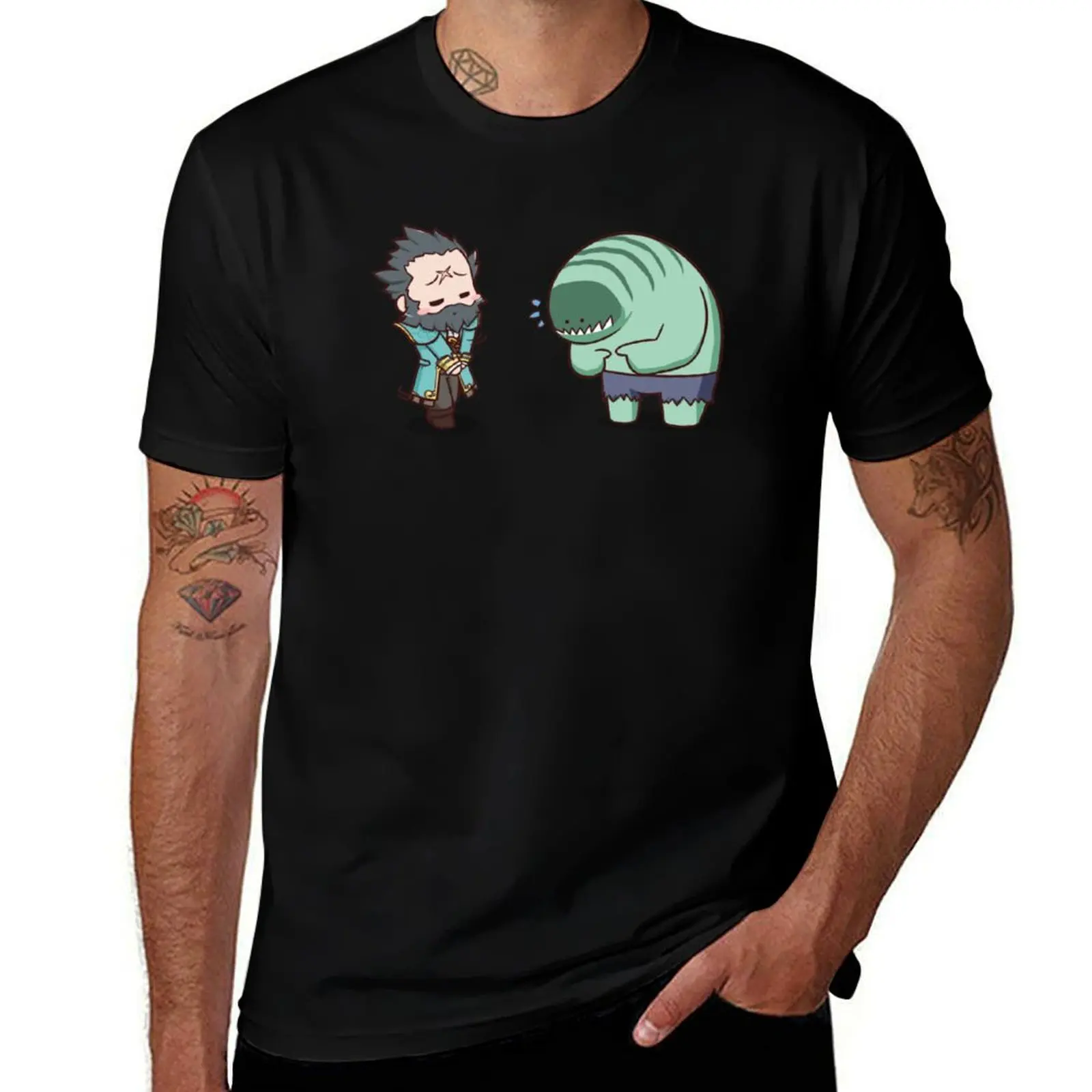 

Dota 2 - Admiral Kunkka X Tidehunter T-Shirt cotton man t-shirts boys whites plain summer 2025 mens big and tall t shirts