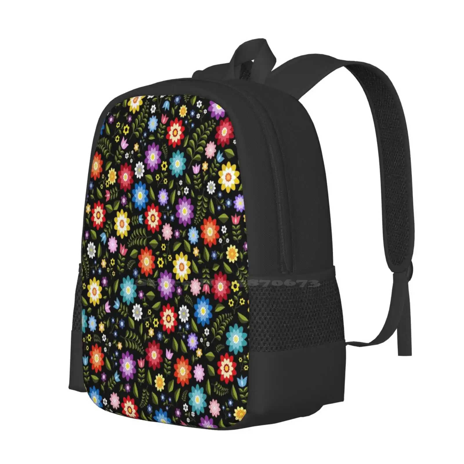 ██ Eastern European Folk Pattern-Flowers Nature Hot Sale Backpack Fashion Bags Decorative Floral Eastern European Flowers