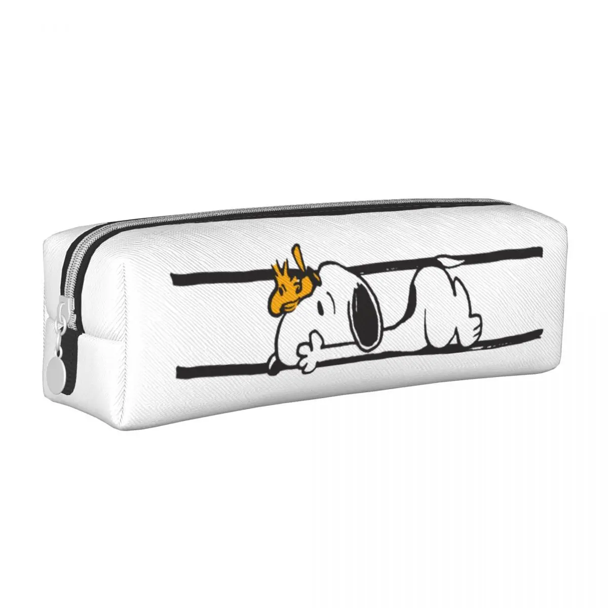 snoopy e woodstock lapis case sorriso giggle laugh pencil pouch pen holder meninas e meninos bolsas papelaria escolar presentes 01