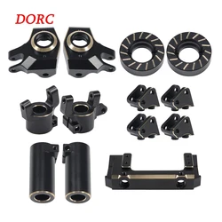 AR44 Weights Black Brass Axle Steering Knuckle C-hub Diff Cover Link Mounts Servo Mount for Axial SCX10 II 90046 Chassis Upgrade