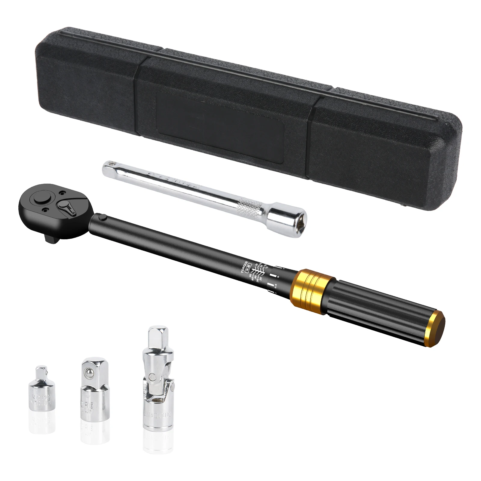 Clé à cliquet réglable, clé dynamométrique haute précision, outil multifonction pour bougies d'allumage, vélos et réparation automobile professionnelle