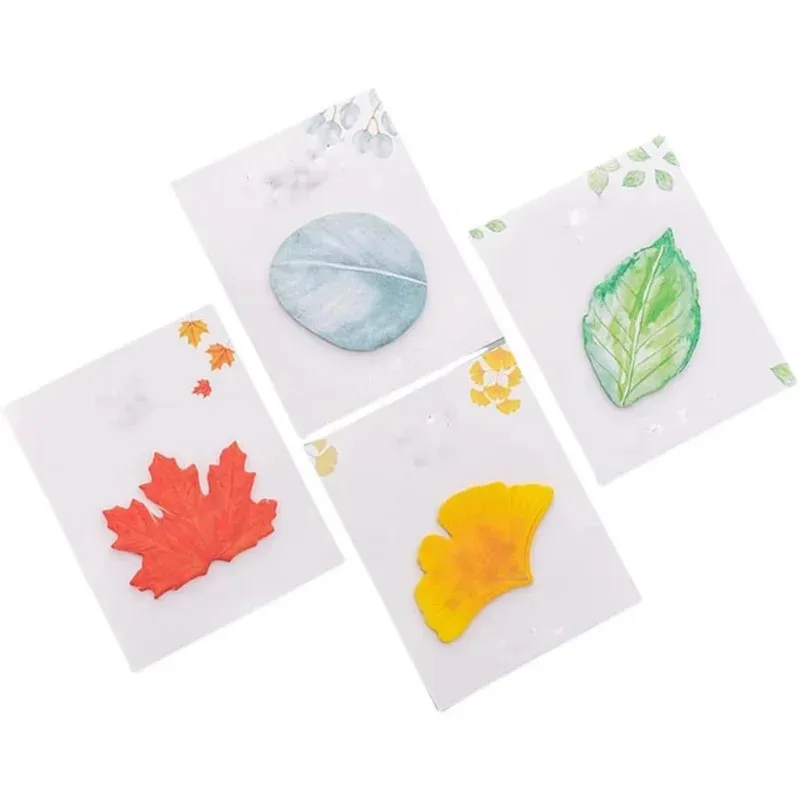 Libro de notas adhesivas fuera de stock, hoja de planta Natural, Bloc de notas adhesivas, pegatina para planificador de oficina, papelería, suministros escolares, Deco # R.