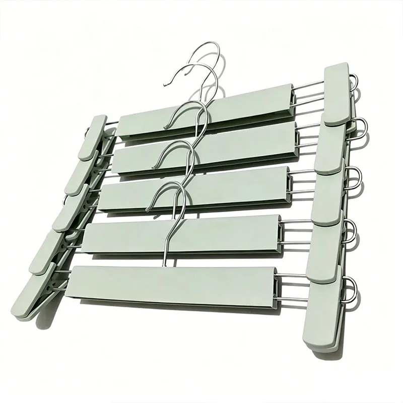 10PCS Durable Anti Slip Plastic Trouser Hanger Clip Portable No Mark Design Home Dormitory Garment Drying Holding Rack Storage