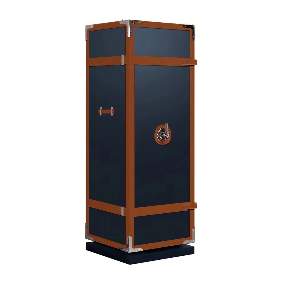 Leather Luxury Watch Winder & Safe Dual Box Secure Storage for Valuable Jewelry Watches Model WDS-DBL