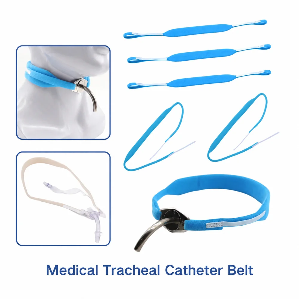 12 Pack Medical Tracheostomy Tube Holder — Contoured Fit, Secure and Skin-Friendly, Ultra-Soft Tube Fixation Strap.