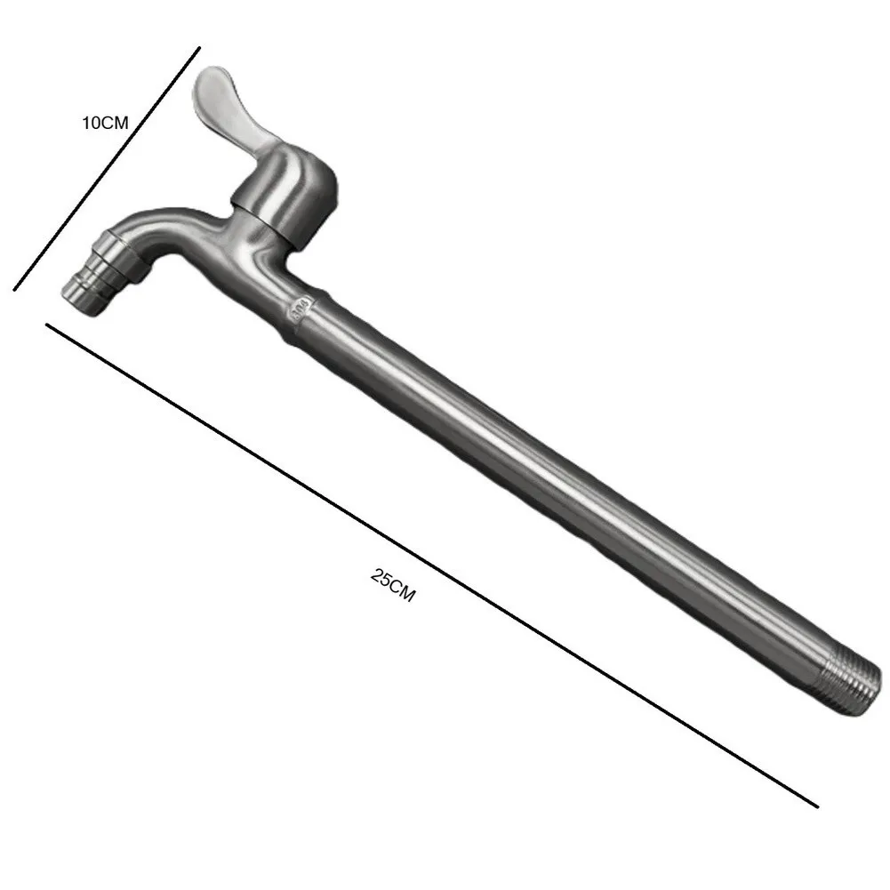 For Bathroom Sink Kitchen Water Tap Extended Faucet For Daily Washing 25CM 304 Stainless Steel Brass Core Valve