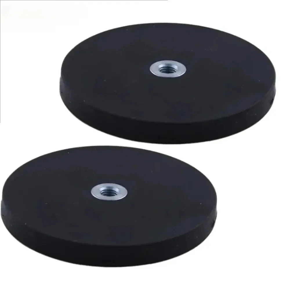 Rubber Coated Neodymium Pot Magnet Heavy Duty Magnetic Mount Base for Roof Light Bar Waterproof Injection Molded for Work