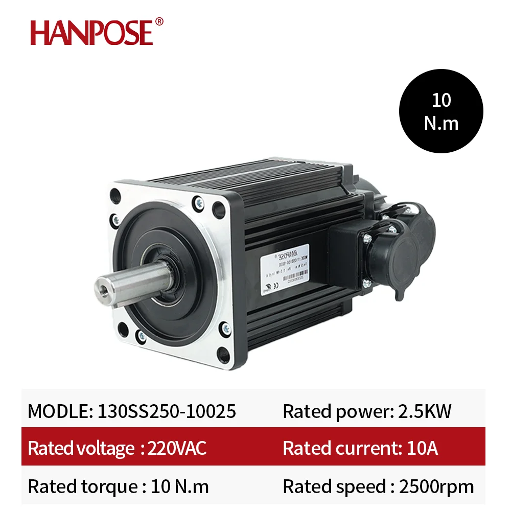 عالية الأداء 130SS250-10025 + ASD3300 25N.m 10A 220VAC محرك سيرفو محركات 2.6kw محرك سيرفو يعمل بالتيار المتردد للتحكم العددي