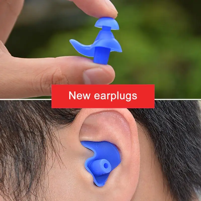 

1Pair Diving Swim Soft Ear Plugs Water Silicone Waterproof Soft Silicone For Adult/Children Anti Noise Foam Sleep Work Reusable